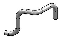 Pump discharge pipe (for diverting flow in bath) for bath thermostats with KISS E, CC-E
