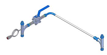 Manually adjustable bypass M16x1 with connection for manometer